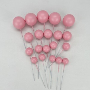 Tortendeko Kugeln | Mini Bälle Tortendeko Ballon | Kuchen Ball Topper | Deko Schaum Ball | Bälle Cake Topper 20 stück Rosa